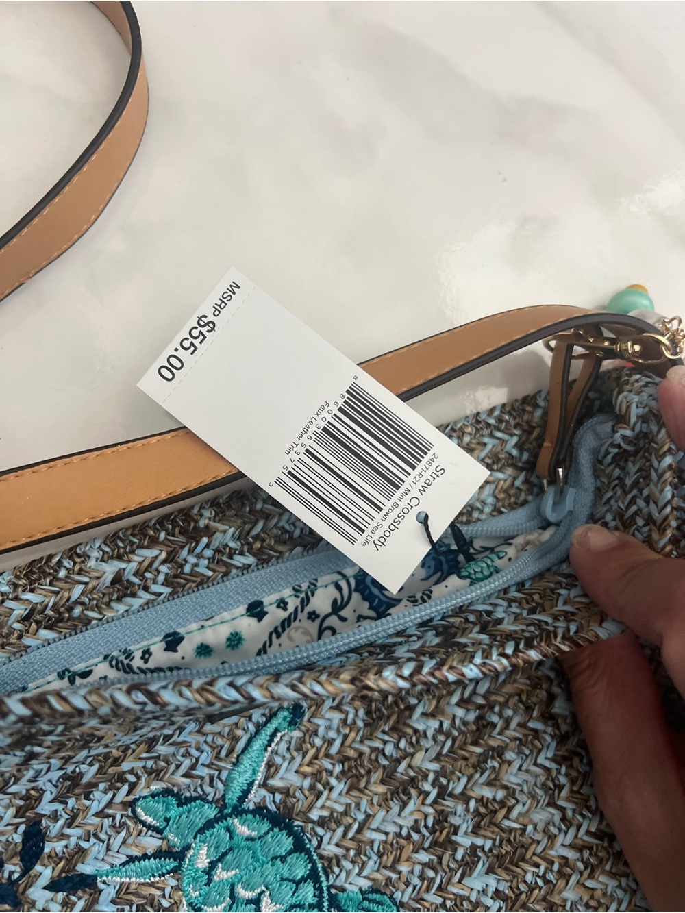 Vera Bradley Straw Crossbody NWT - Picture 4 of 9